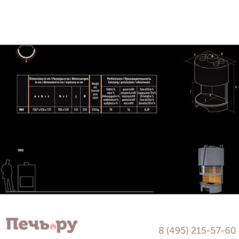 Каминная топка Totem Panoramique 900 фото 5