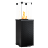 Камин газовый Kratki Patio MINI/M/G31/37MBAR/CZ/P - стекло, черное тиснение (с ручным управлением)