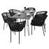 Обеденная группа 4SiS Милан на 6 персон, цвет темный