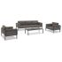 Комплект лаунж мебели Brafritid Stockholm 3 антрацит/серый, алюминий