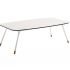 "Верона" журнальный стол из HPL 120х65, H40, каркас белый муар, цвет столешницы "молочный"