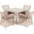 "Айриш" обеденная группа плетеная на 4 персоны, цвет бежевый