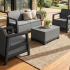 Комплект мебели Сканди (Scandi Linea 2 Seater Set) графит