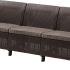 Диван пластиковый Gardeck Корфу Макс (Corfu love seat max) коричневый