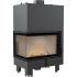Каминная топка с теплообменником Kratki Pro MBM/PW/10/L/BS/W, Г-образное стекло слева