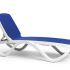 Шезлонг Gardeck Nardi Omega без подлокотников, бело-синий