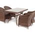 "Латте–140 R" обеденная группа плетеная, цвет коричневый