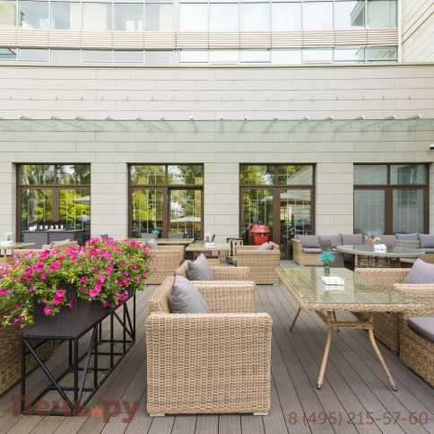 4SiS Капучино кресло из искусственного ротанга, цвет соломенный фото 10