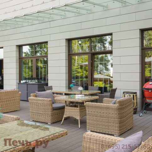 4SiS Капучино кресло из искусственного ротанга, цвет соломенный фото 11