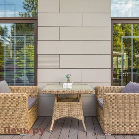 4SiS Капучино кресло из искусственного ротанга, цвет соломенный фото 12