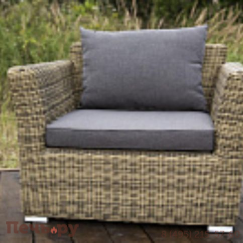 4SiS Капучино кресло из искусственного ротанга, цвет соломенный фото 8