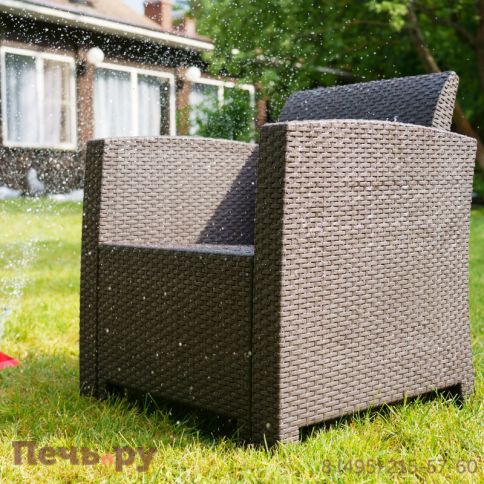 Кресло Gardeck Arizona b:rattan  (2шт.), венге (2 подушки) фото 5