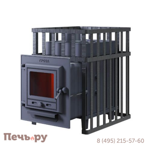 Банная чугунная печь GFS Гроза 18 (М) в сетке фото