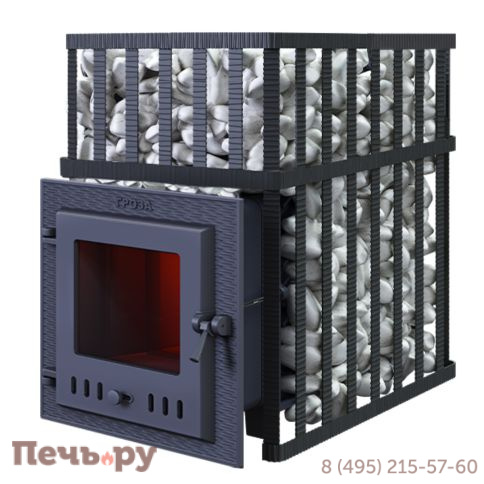 Банная чугунная печь GFS Гроза 24 (М) в сетке фото 5