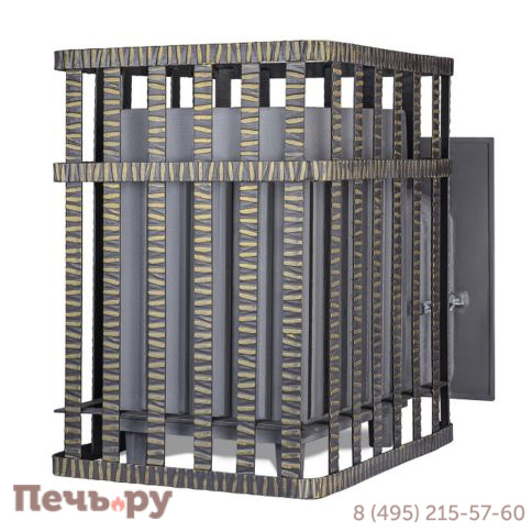 Банная чугунная печь  GFS Гроза 24 (П2) в сетке фото 2