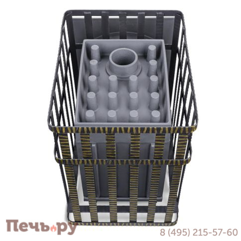 Банная чугунная печь  GFS Гроза 24 (П2) в сетке фото 3