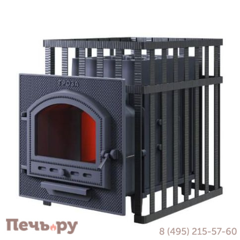 Банная чугунная печь  GFS Гроза 24 (П2) в сетке фото