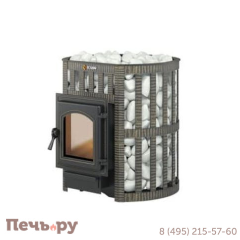 Банная чугунная печь Везувий Легенда Ковка 16 (270) б/в фото