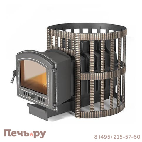 Банная чугунная печь Везувий Легенда Ретро 24 Ковка (224) фото