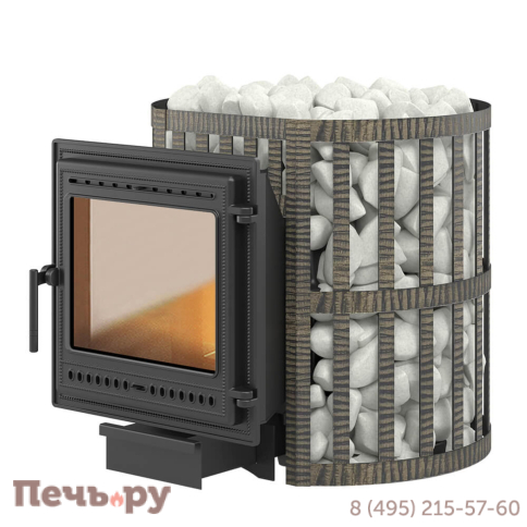 Банная чугунная печь Везувий Легенда Ретро 24 Ковка (505) L-280 фото