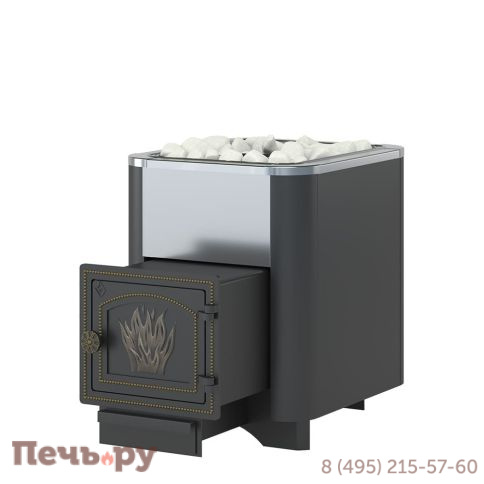 Банная чугунная печь Везувий Сенсация 12 Антрацит ДТ-3 фото