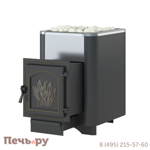 Банная чугунная печь Везувий Сенсация 16 Антрацит (271) фото