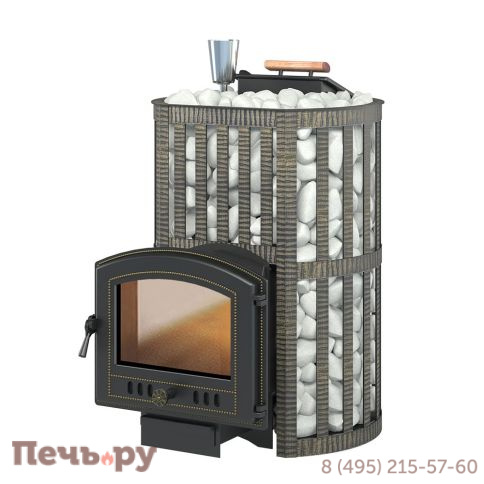 Банная чугунная печь Везувий Ураган Ковка 22 (224) фото