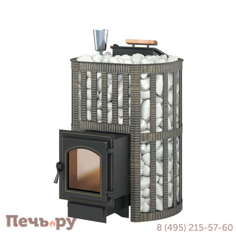 Банная чугунная печь Везувий Ураган Ковка 22 (270) фото