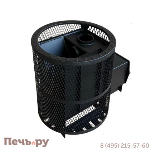 Банная печь Берёзка Корвет 15 ДТ3 сетчатый кожух стекло фото 7