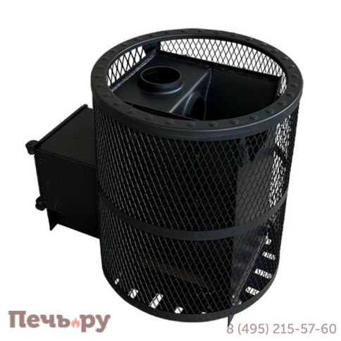 Банная печь Берёзка Корвет 15 ДТ3 сетчатый кожух стекло фото 9