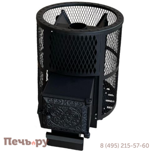 Банная печь Берёзка Корвет 24 ДТ-3 сетчатый кожух фото 2