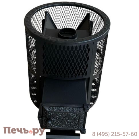 Банная печь Берёзка Корвет 24 ДТ-3 сетчатый кожух фото 9