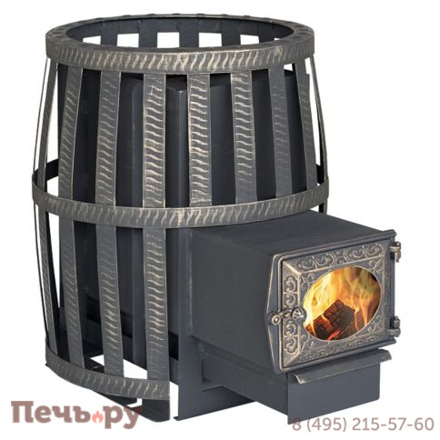 Банная печь Берёзка Корвет 24 сетчатый кожух ДТ-3 стекло фото