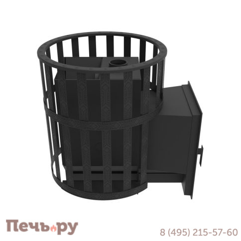 Банная печь Берёзка Викинг 15 Д1 сетчатый кожух, стекло фото 3