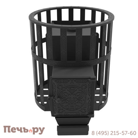 Банная печь Берёзка Викинг 15 ДТ-4 сетчатый кожух фото 3