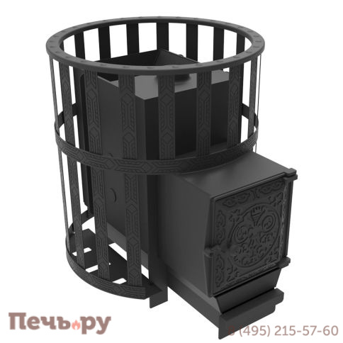 Банная печь Берёзка Викинг 15 ДТ-4 сетчатый кожух фото