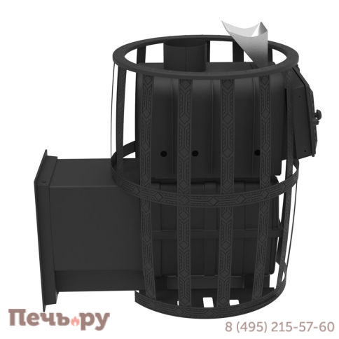 Банная печь Берёзка Воевода 20 Д-2 стекло, сетчатый кожух, закрытая каменка фото 2