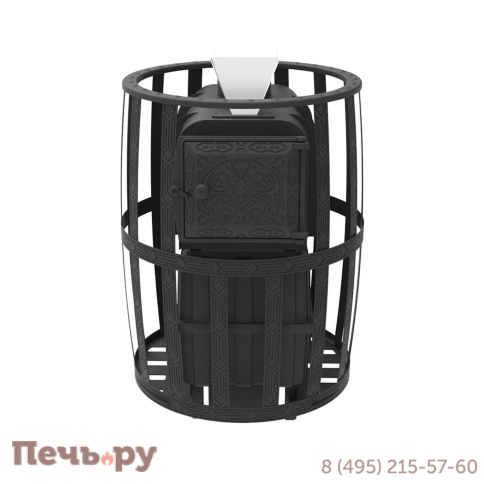 Банная печь Берёзка Воевода 20 Д-2 стекло, сетчатый кожух, закрытая каменка фото 5