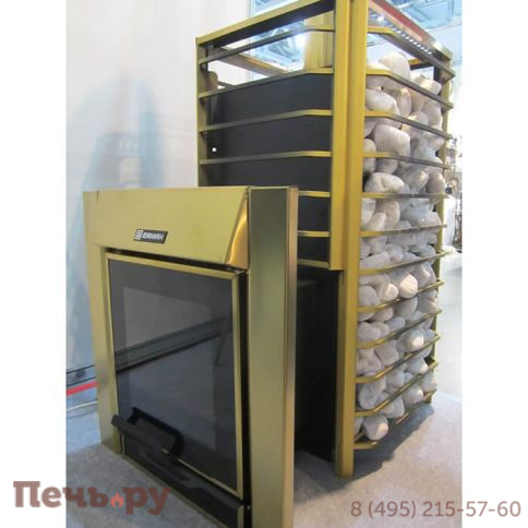 Банная печь Ермак 36 Сетка Люкс Gold (нержавейка) фото 6