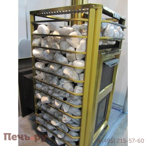 Банная печь Ермак 36 Сетка Люкс Gold (нержавейка) фото 7