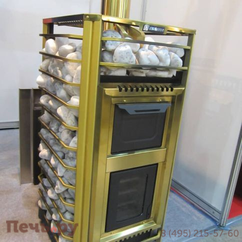 Банная печь Ермак 36 Сетка Люкс Gold (нержавейка) фото 9