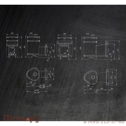 Банная печь Ферингер Классика ПС - паровая до 23 куб. м. с закрытой каменкой фото 4