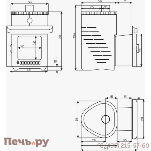 Банная печь Ферингер Макси ПФ в кожухе фото 4
