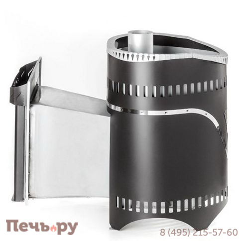 Банная печь Ферингер Золотое сечение Добрыня - экран до 30 куб. м. с открытой каменкой фото 3