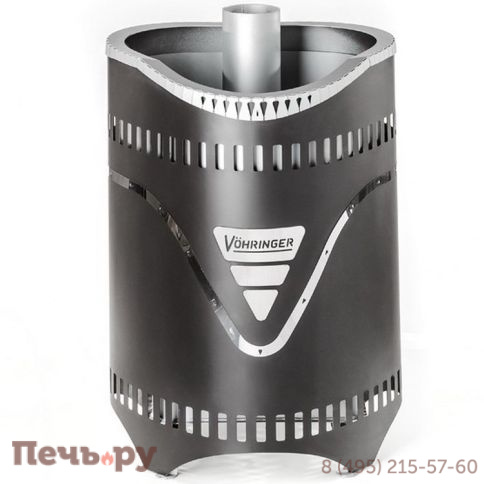 Банная печь Ферингер Золотое сечение Добрыня - экран до 30 куб. м. с открытой каменкой фото 4