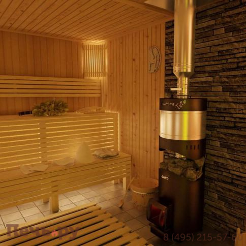 Банная печь Grill'D Aurora 160A Trio short (с баком) фото 3