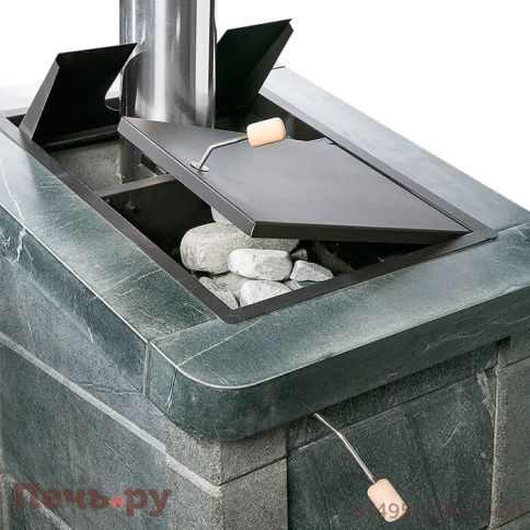 Банная печь Инжкомцентр ВВД Сударушка Семейная РК в облицовке талькохлорит с фасками фото 4