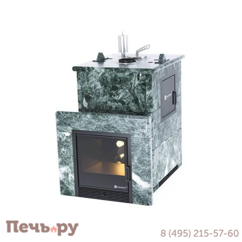 Банная печь ИзиСтим Анапа-М2 в полноценном кожухе из змеевика фото