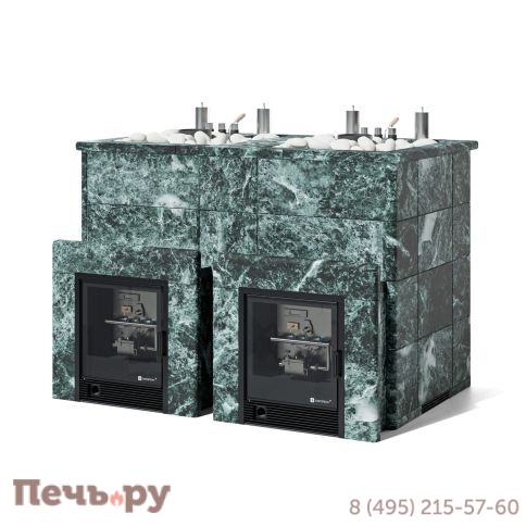 Банная печь ИзиСтим Домна 90 К Твин с газовой горелкой фото