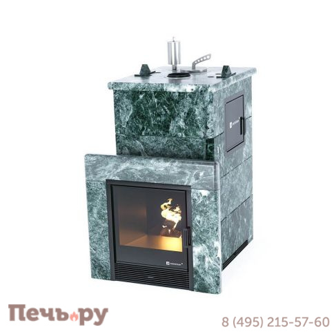 Банная печь ИзиСтим Сочи-М2 в кожухе из змеевика фото